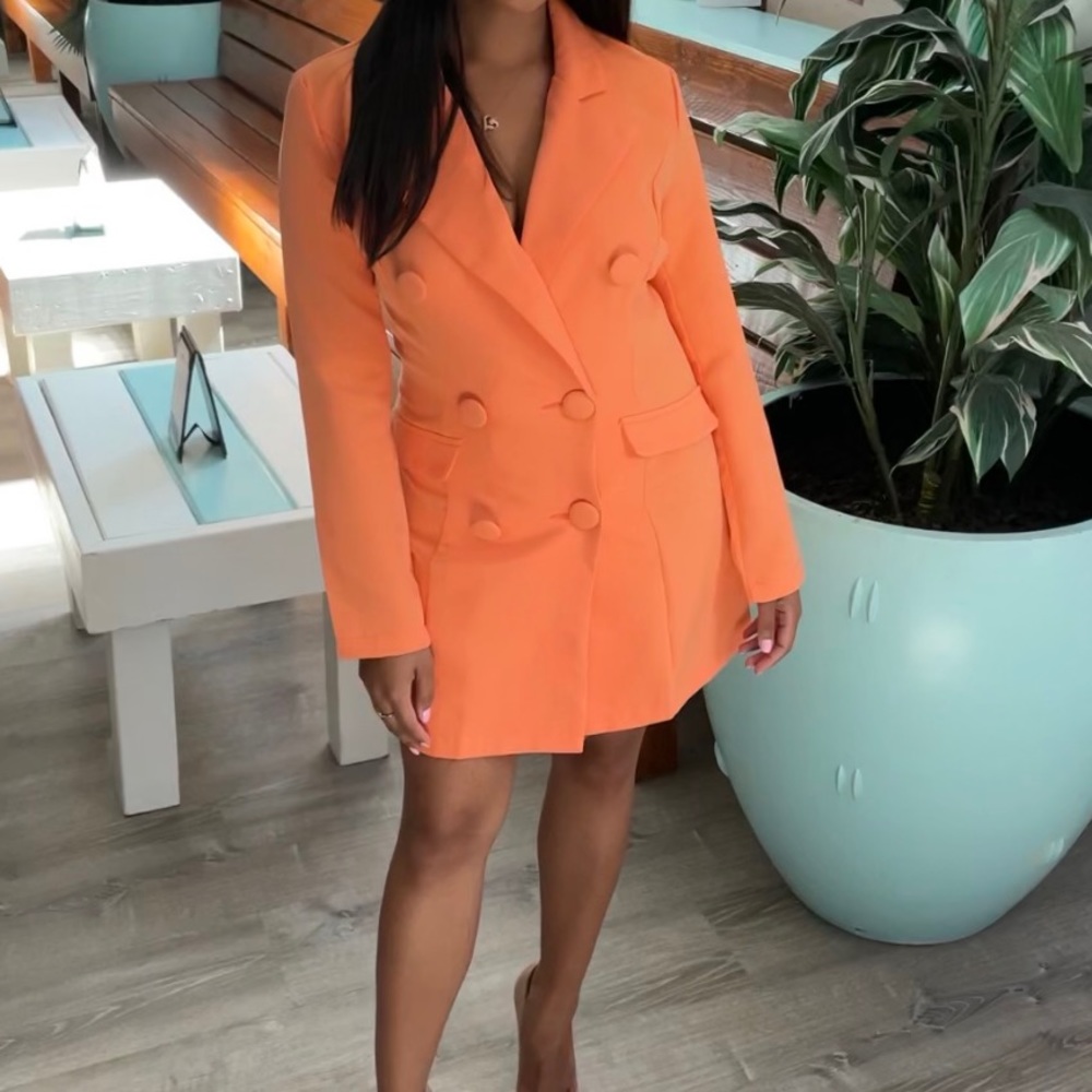 Orange blazer dress size M